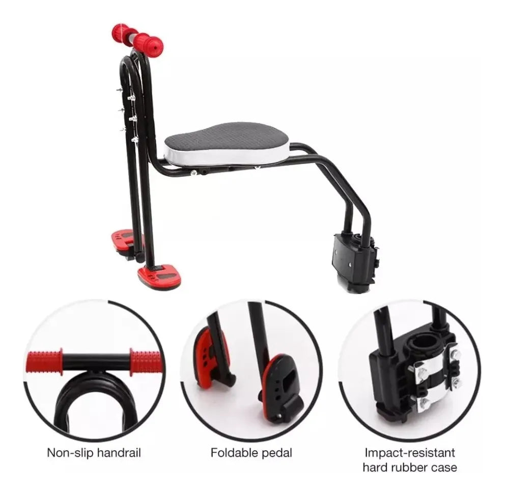 Silla Soporte Asiento Delantero Niños Porta Bebe Bicicleta